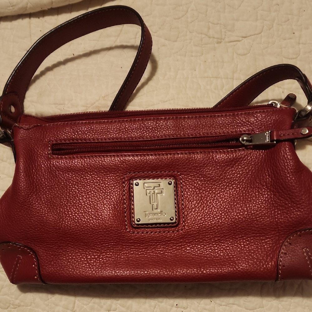 Tignanello Burgundy Leather Crossbody Bag
